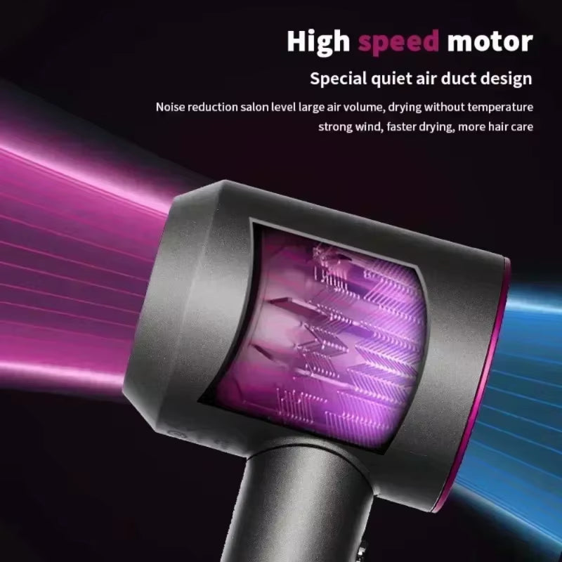 High-Speed Hair Dryer with 10M Negative Ions, Collagen, Intelligent Constant Temperature & Multi-Settings