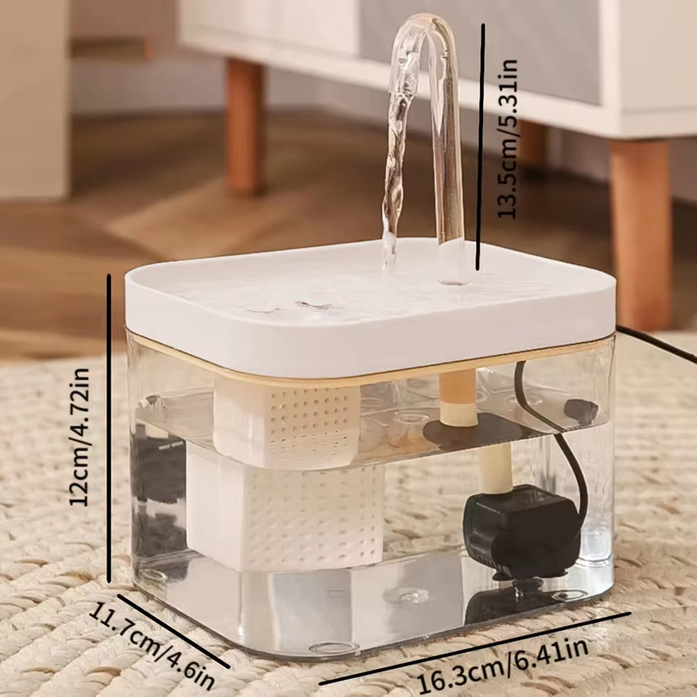 Transparent cat drinking fountain automatic circulating live water drinking basin dog smart drinking fountain pet supplies