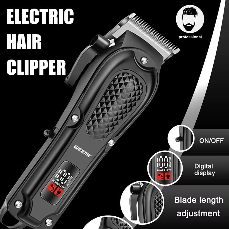 Hair Clipper Cordless Electric Hair Cutting Machine Portable Shaver Barber USB Fast Charging Hair Trimmer Boyfriend's Gift