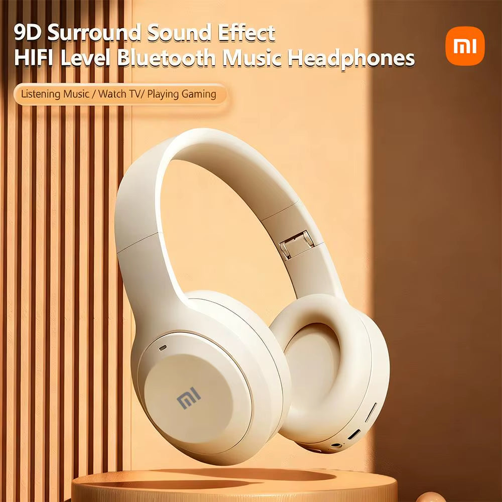 Wireless Headphones Bluetooth 5.3 HiFi Stereo Support tf Card Noise-cancelling Gaming Headphones Foldable with Micro