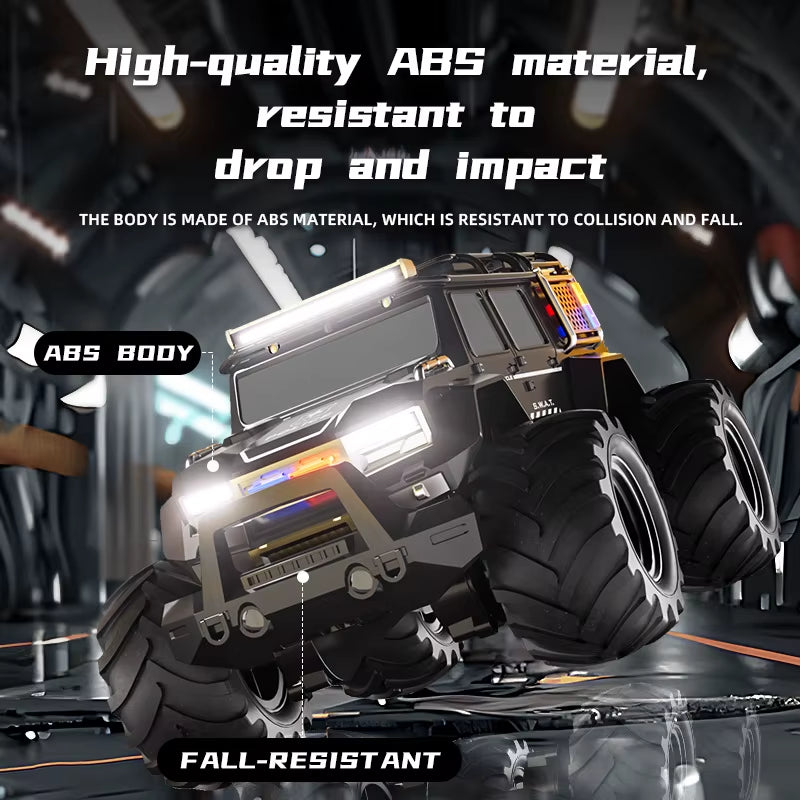 Remote Controlled Car Amphibious Stunt Vehicle Police Car Climbing Vehicle Four-wheel Drive Off-road Vehicle Beach Toy