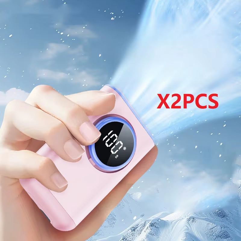 Hanging Neck Fan 3-in-1 Portable Fan Handheld Waist-hanging Neck Fan  Digital Display 100 Levels Aluminum Backpack Handheld Fan