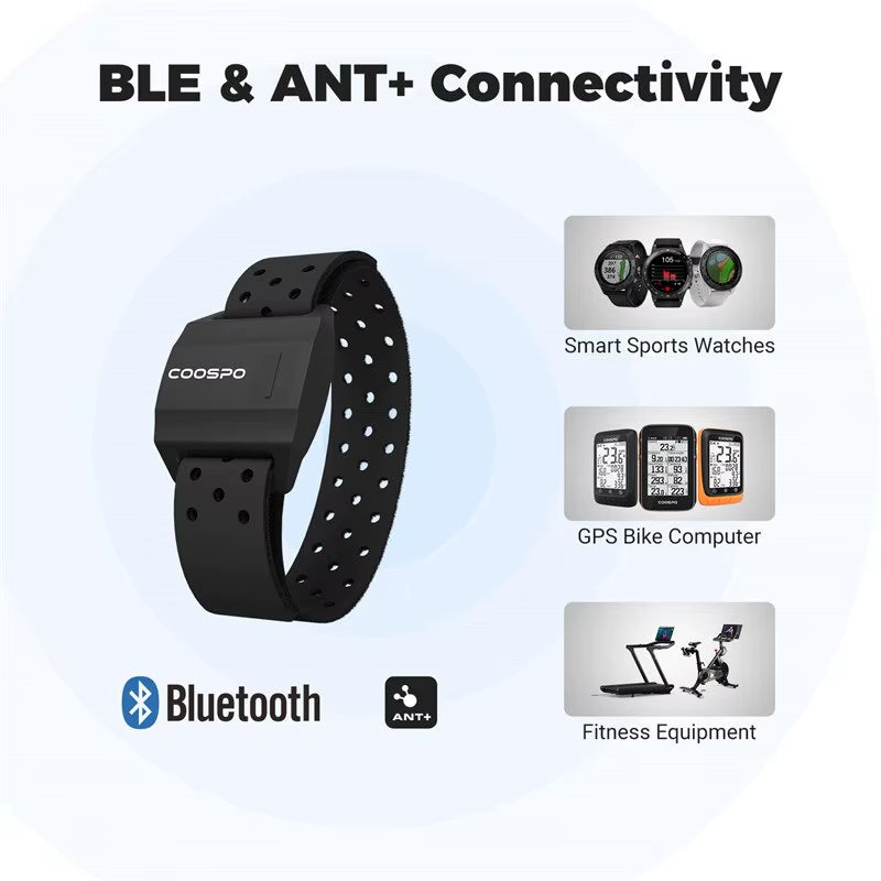 Heart Rate Monitor Optical Fitness Outdoor Beat Sensor Bluetooth 4.0 ANT For Garmin Wahoo Bike Computer