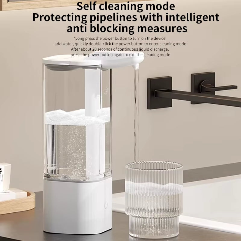 550ml Kitchen Automatic Liquid Soap Dispenser USB Rechargeable AutoSensing Touchless Hand Sanitizer Dispenser Bathroom Dispenser