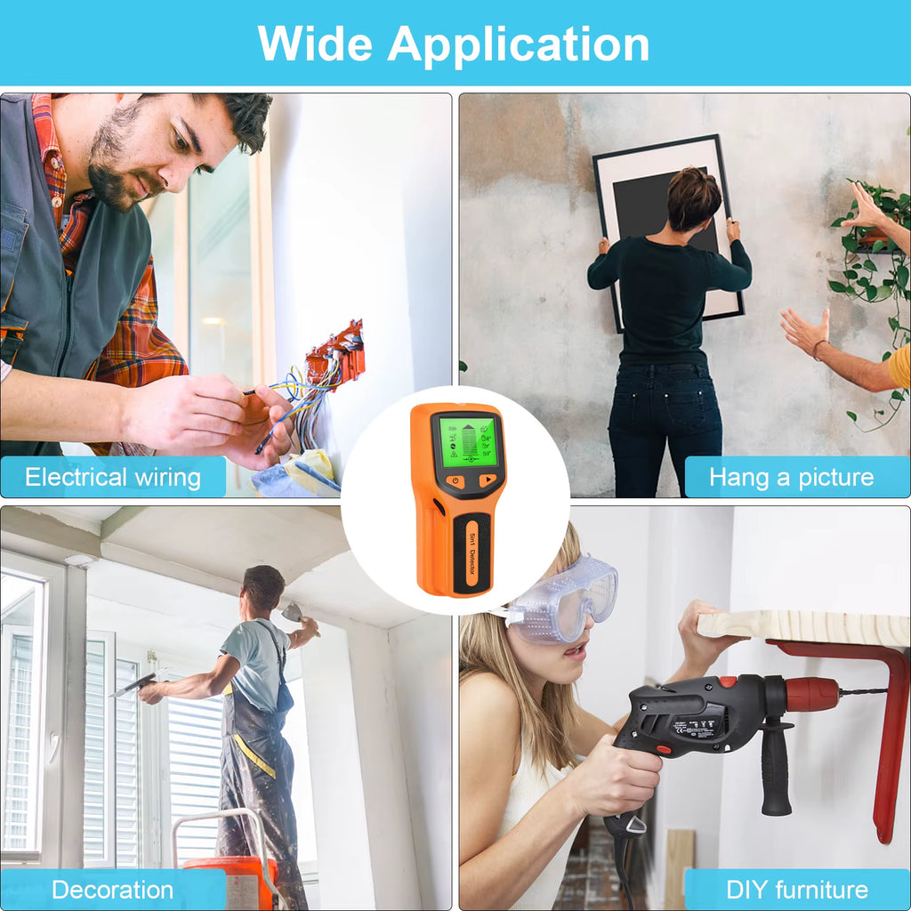 5 In 1 Screw Detector Sensor Portable Wall Scanner Electronic Screw Sensor Locator With LCD Display Screen