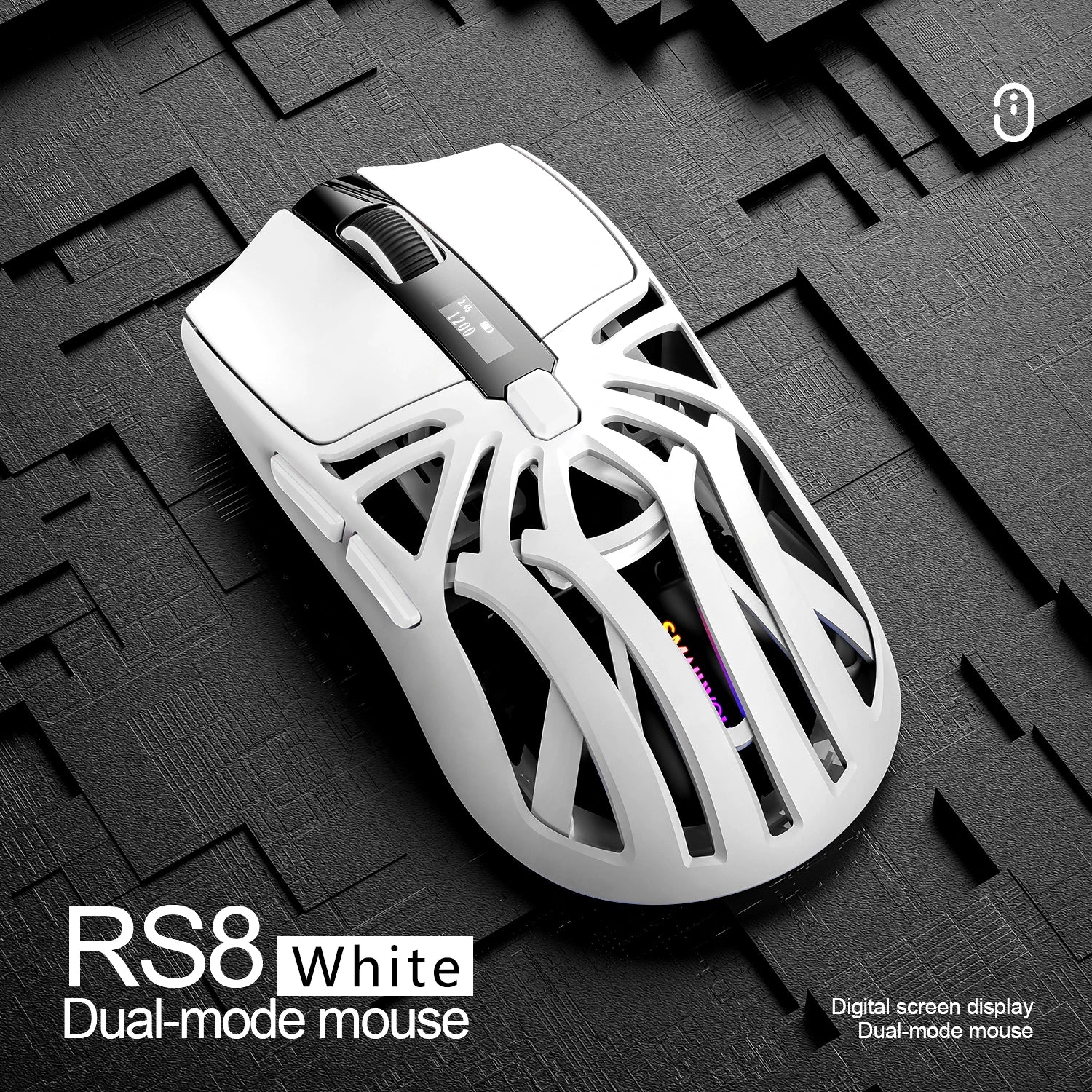 RS8 Bluetooth wireless 2.4g gaming mouse triple-mode lightweight e-sports gaming 1K return rate 10000DPI computer