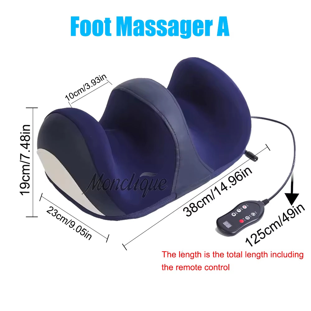 Extra Big Electric Foot Massager Hot Compress Shiatsu Kneading Leg Roller Kneading Calf Deep Relieve Fatigue Relaxation Muscle