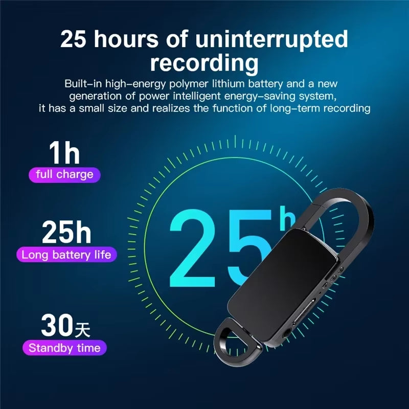 S20 Mini Recorder Portable Audio Voice Recorder Hidden Device Sound Keychain Digital Voice Recorder Mp3 Player 4GB-128GB