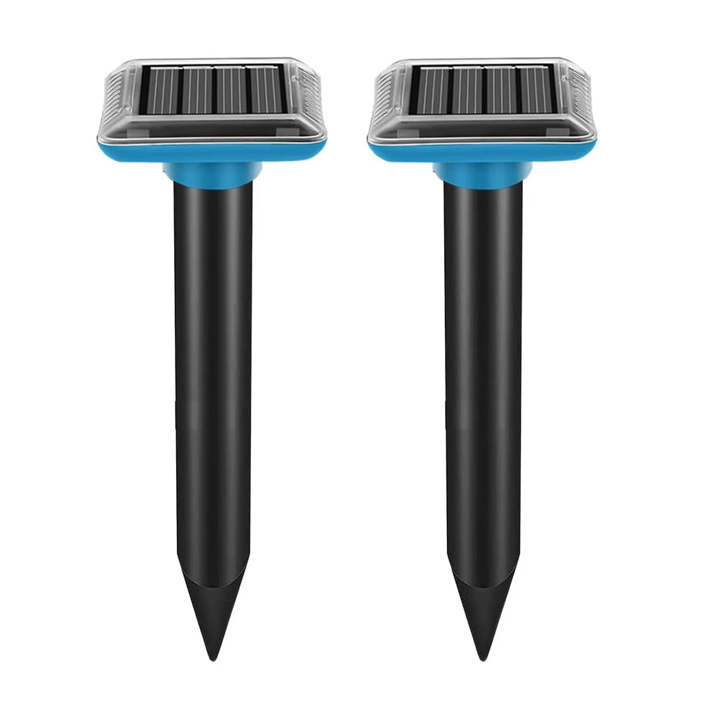 Ground animal repellent, solar-powered, vibrating and beeping repellent, suitable for garden and orchard