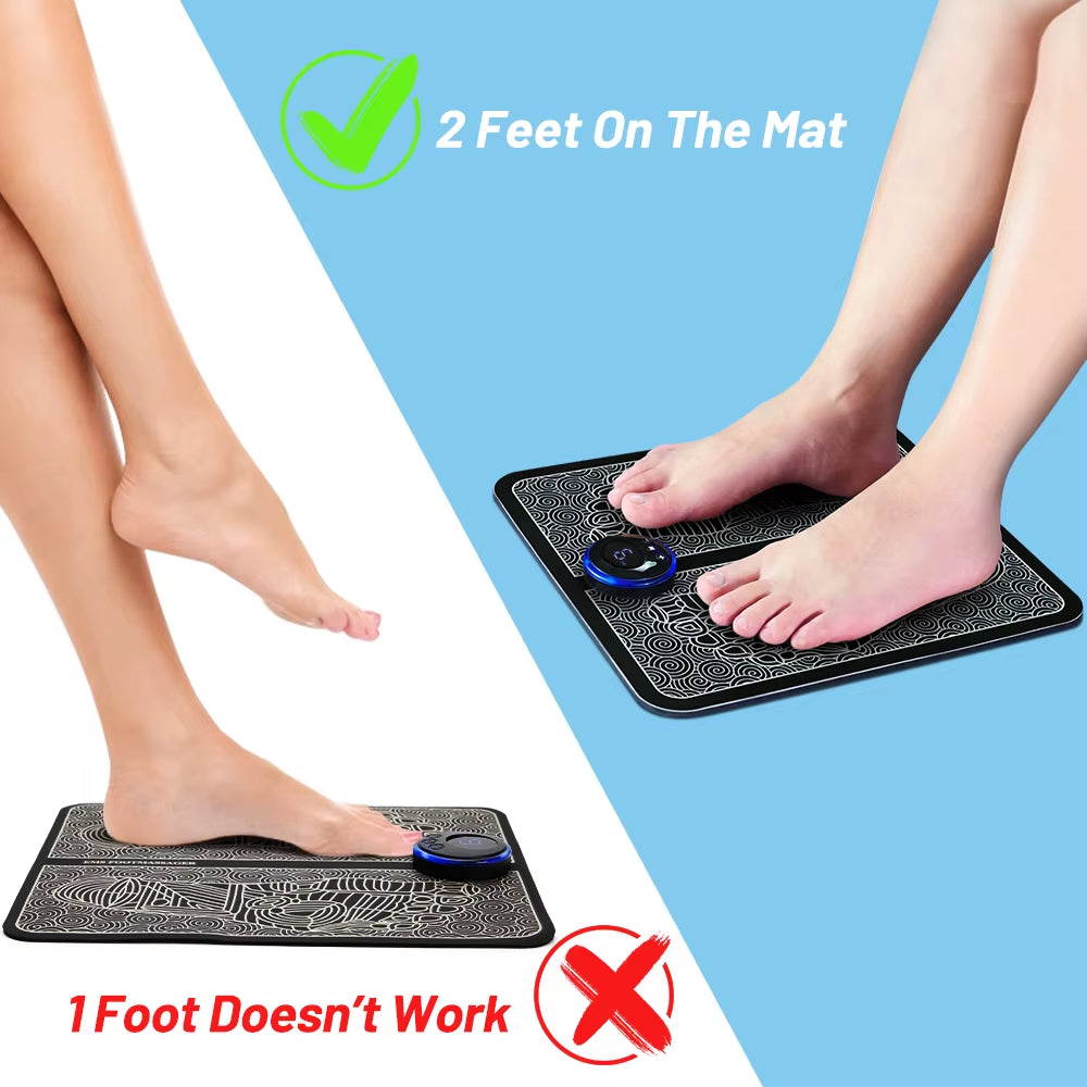 Electric Ems Foot Massager Pad Feet Acupoints Massage Mat Shock Muscle Stimulation Improve Blood Circulation Health Care