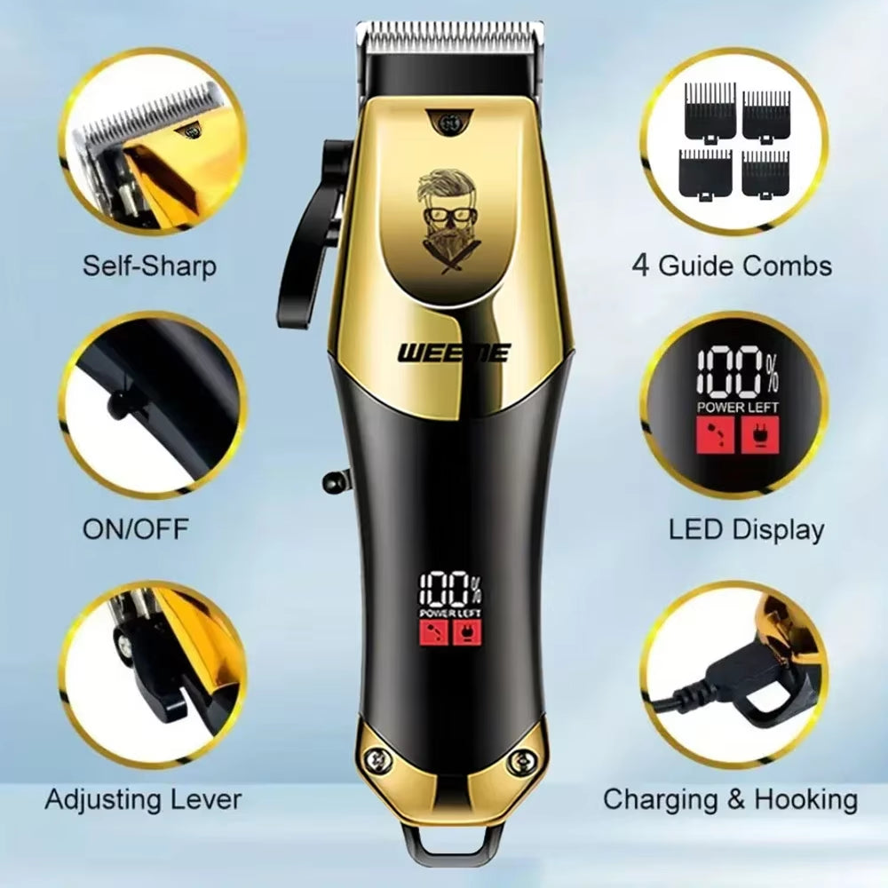 Hair Clipper Cordless Electric Hair Cutting Machine Portable Shaver Barber USB Fast Charging Hair Trimmer Boyfriend's Gift