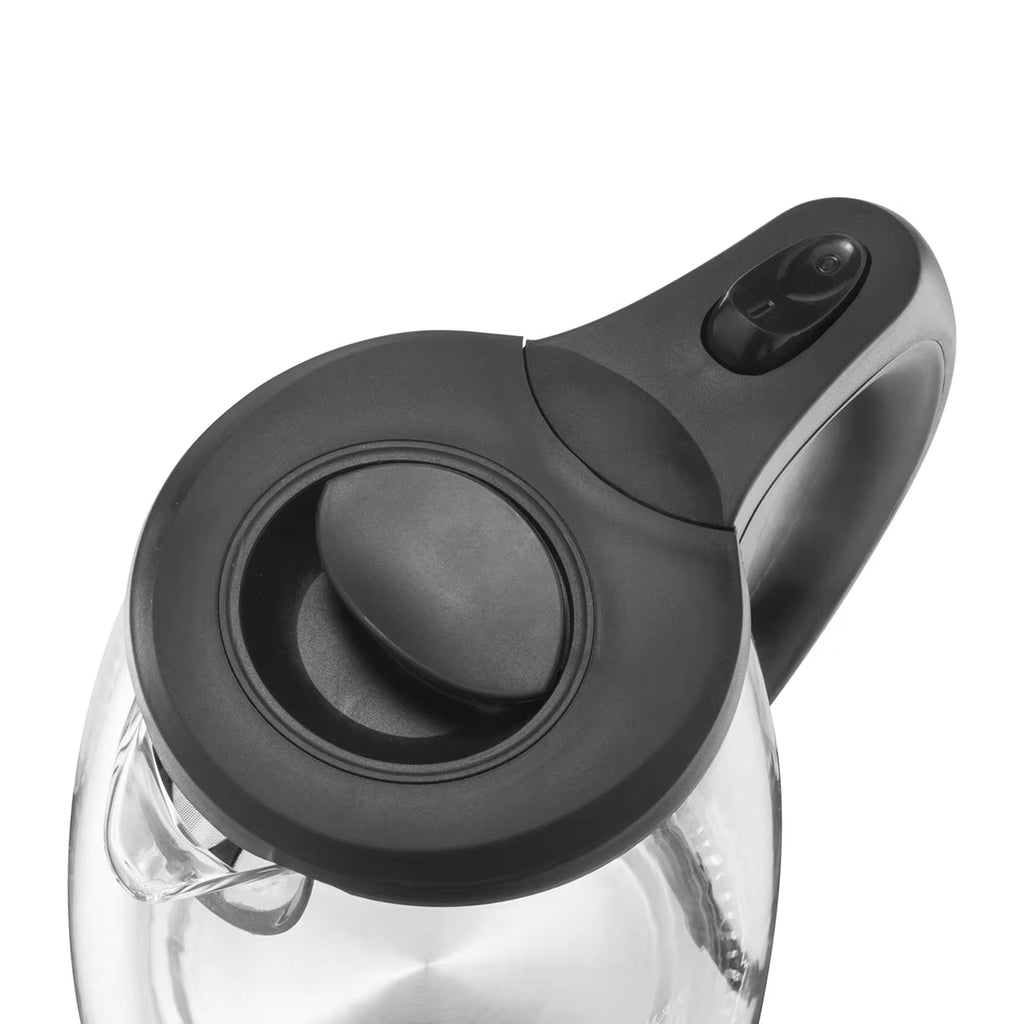 Pcs Blue Light Electric Glass Kettle With Auto Shut Off Function Stay Cool Handle Water Level Indicator Safety Boil Dry