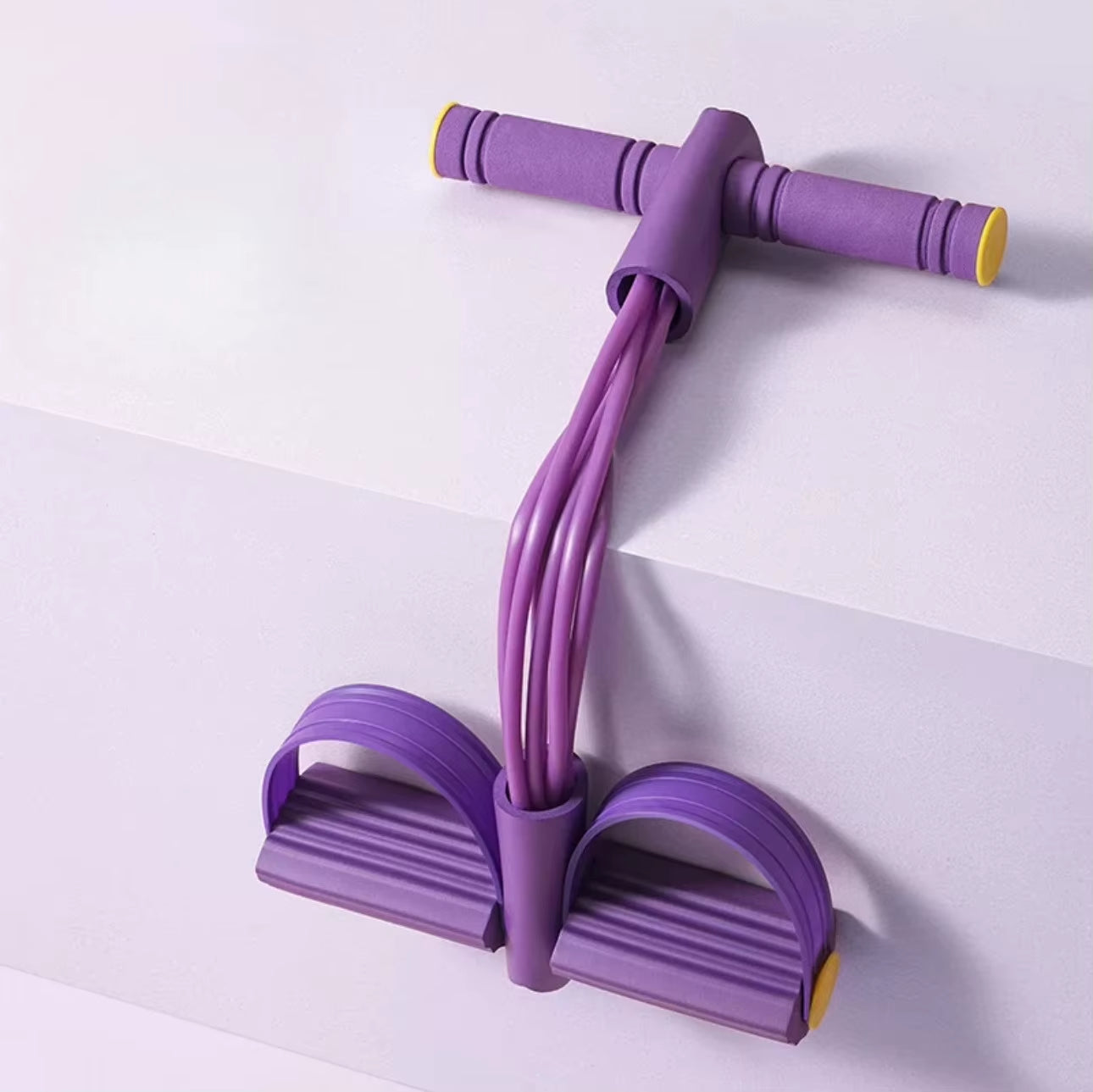 Foot Resistance Bands for Home Yoga Six-Piece Elastic Leg Stretching Rope Set for Full Body Workout Sit-Up Assist Bands