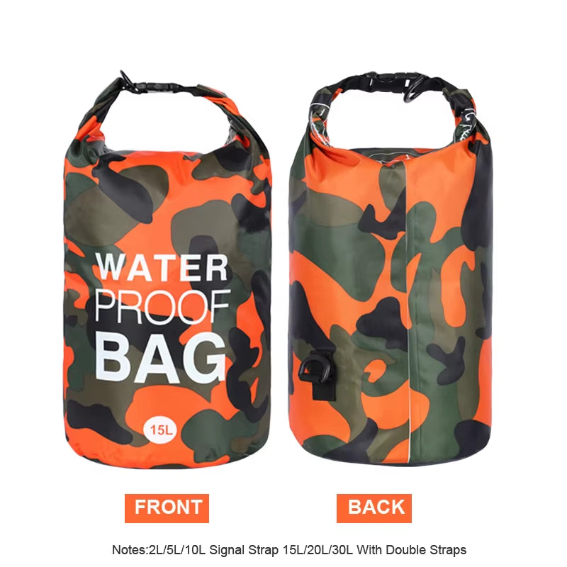 Waterproof Pounch Swimming Bag 5L/10L/15L/20L/30L PVC Drybag Large Capacity Beach Bags Watertight Water Play Swimsuit  Dry Bag