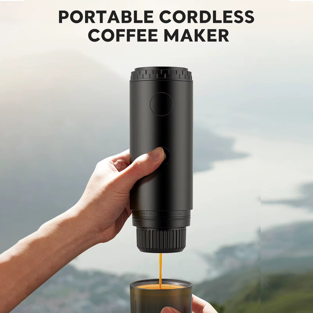 Portable Coffee Maker USB Rechargeable Electric Coffee Machine Capsule and Powder with 20 Bar Pressure for Home Office Travel