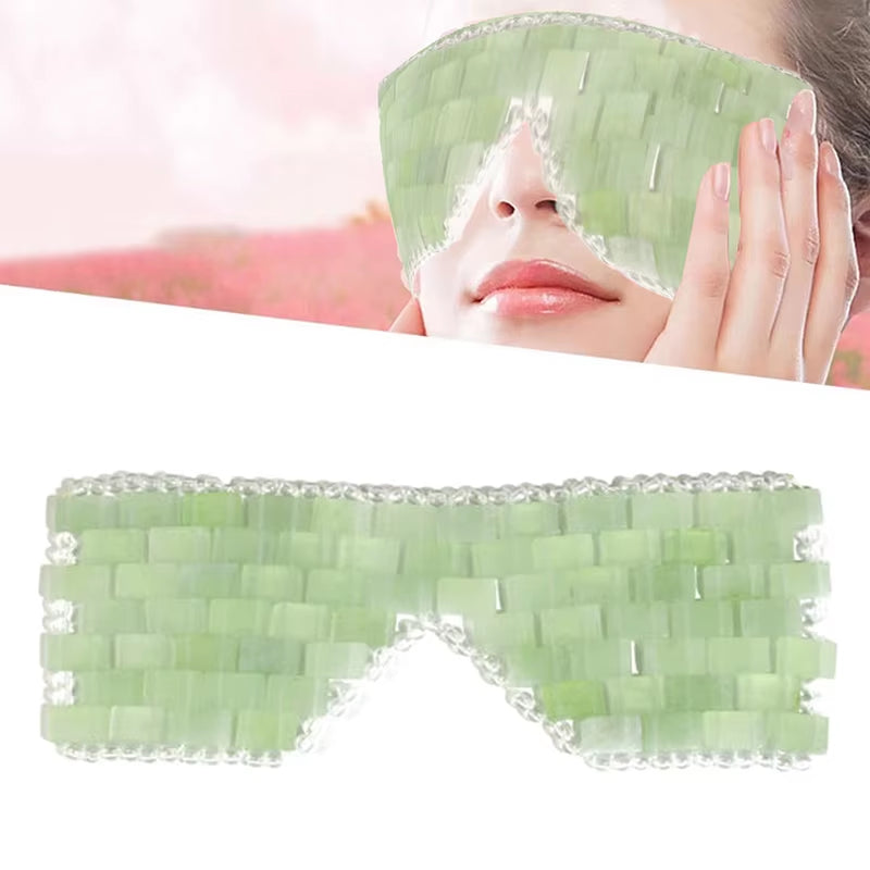 Natural Jade Eye Mask Massager Cooling Jade Eye Mask Eye For Eye Relax Sleep Massager Mask Tools Mask Care Stone Face Sleep