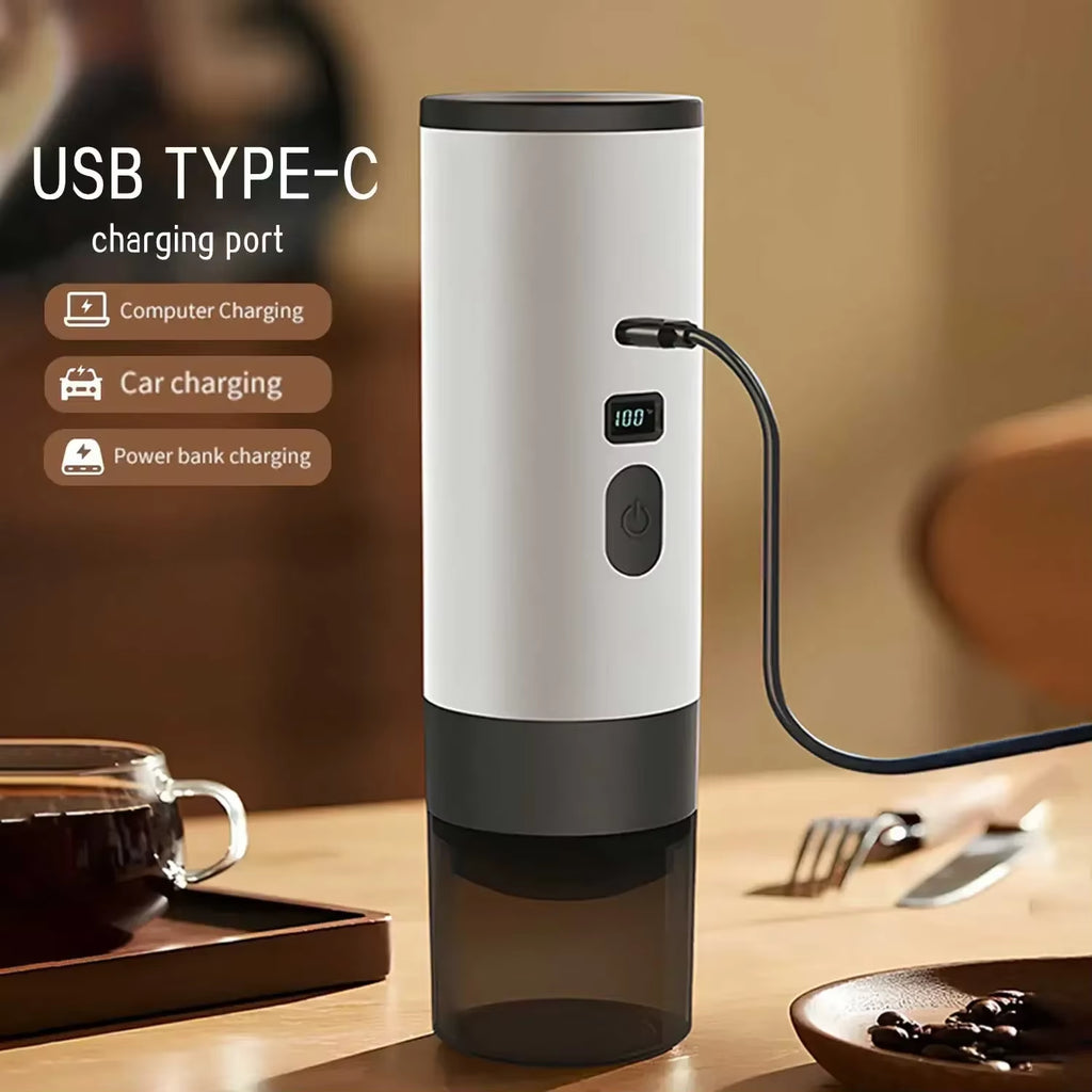 Portable Capsule Coffee Maker electric coffee machine suitable for cordless heated coffee in cars and home camping