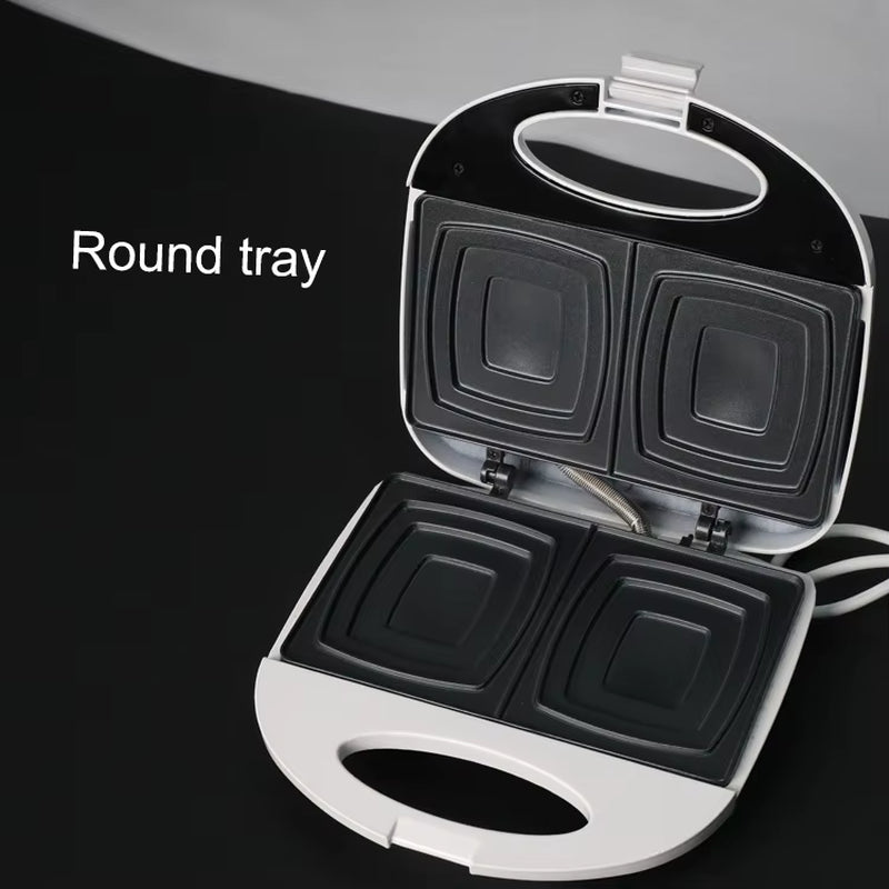 220V Electric Sandwich Maker 750W Fast Heating Breakfast Machine Waffle Maker Break Toaster Multifunction Pancake Baking Machine