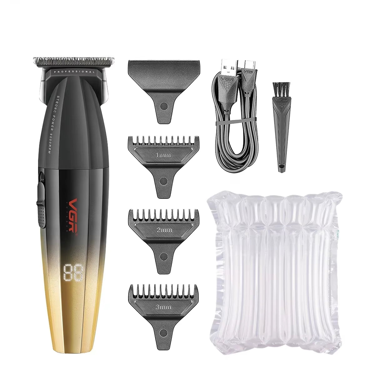 Hair Clipper Cordless Hair Trimmer Professional Hair Cutting Machine Electric Clipper 9000 RPM Metal Clipper for Men V-906