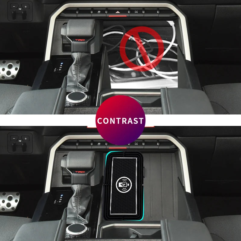 Car Wireless Charger Silicone Non-Slip Pad for iPhone16 15 14 13 12 Samsung S24 S23 Xiaomi Car Phone Fast Induction Charging Pad