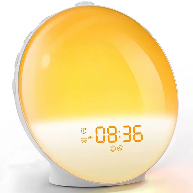 Wake Up Light Alarm Clock Sunrise/Sunset Simulation Digital Clock with Night Light FM Radio Desk Clocks