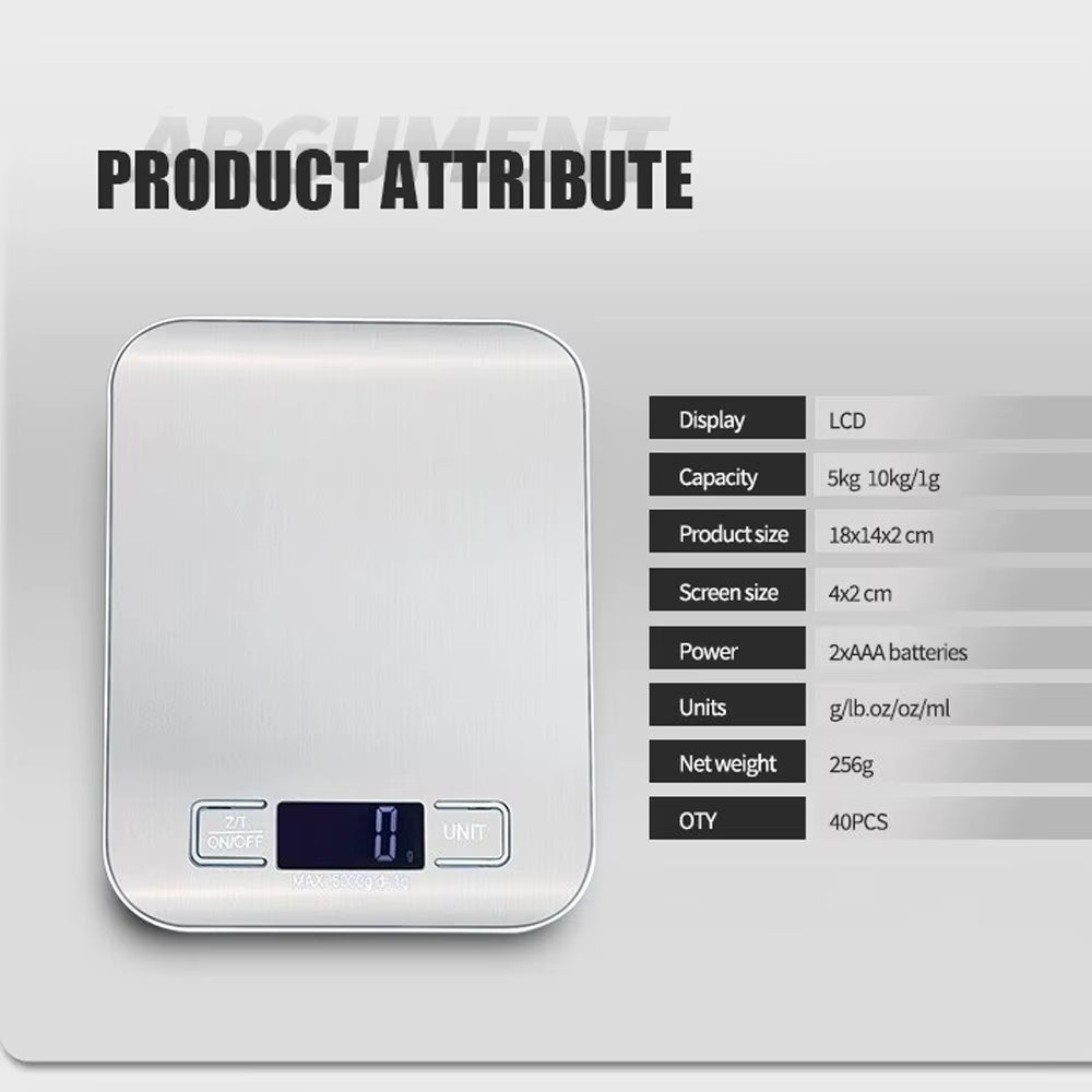 5kg/1g Kitchen Scale Multi functional PrecisionElectronic Scale with LED Display Digital Scale Kitchen Weighing and Baking Tools