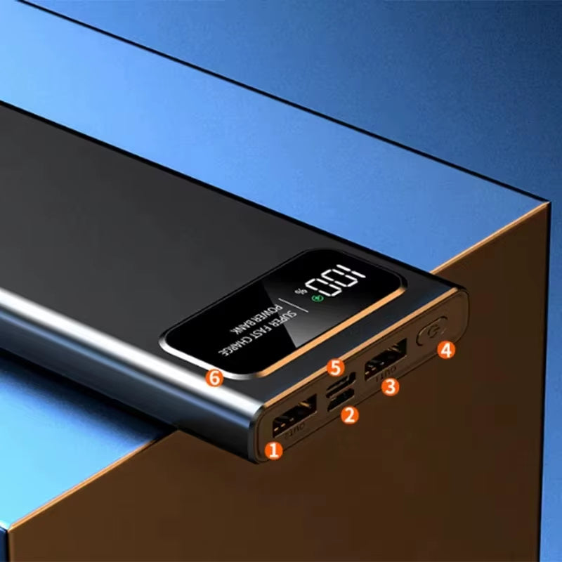 120W 200000mAh Power Bank Super Fast Charging Battery High Capacity Digital Display Power Bank For iPhone Samsung Huawei