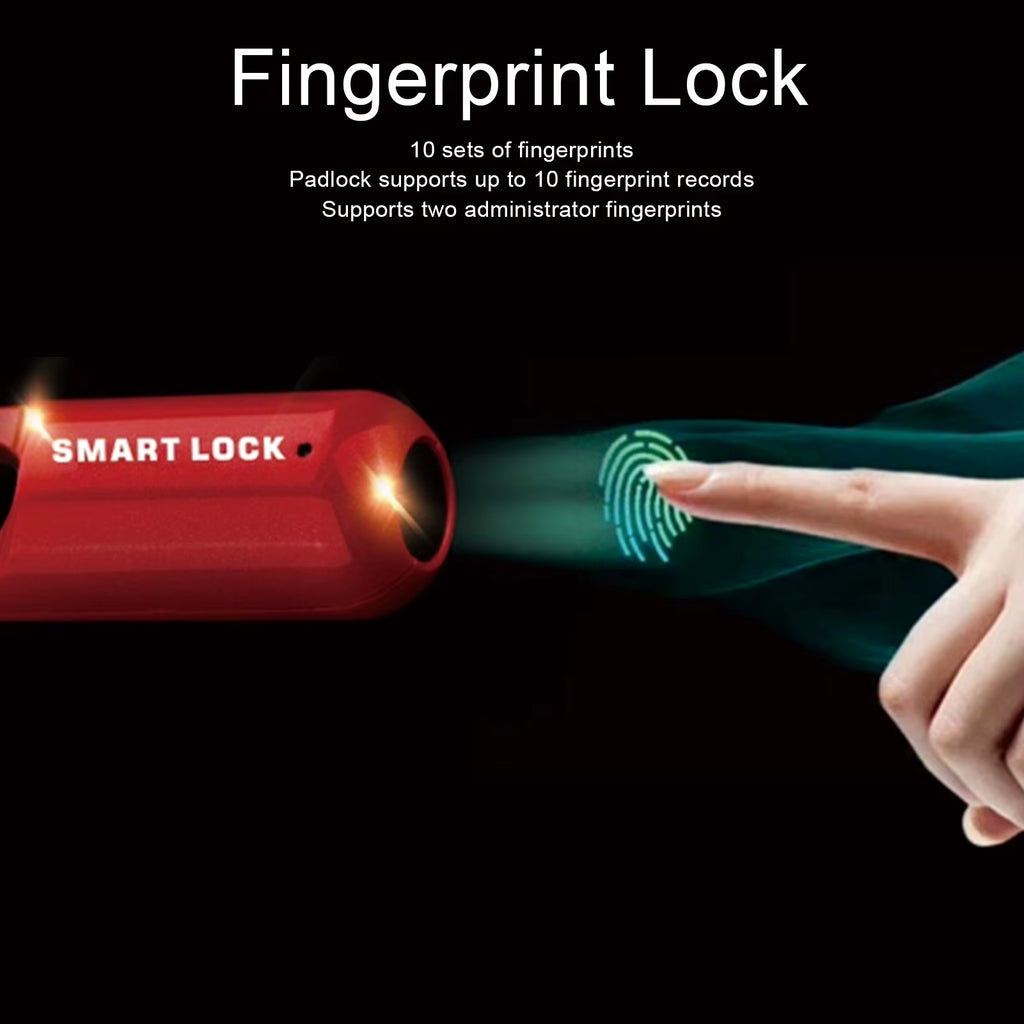 Fingerprint Drawer Lock Fingerprint Lock AntiTheft Security USB Rechargeable Thumbprint Padlock for Luggage Case Thumbprint Lock