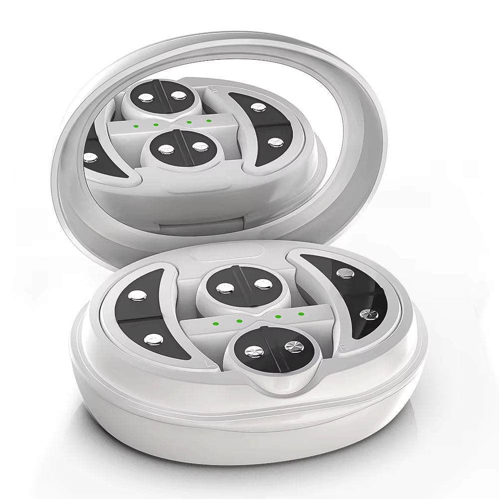 Eye Facial Massager Beauty Device Vibration 3 Levels EMS Instrument Dark Hot Circle Relieve Infrared Hot Compress Eye Firming