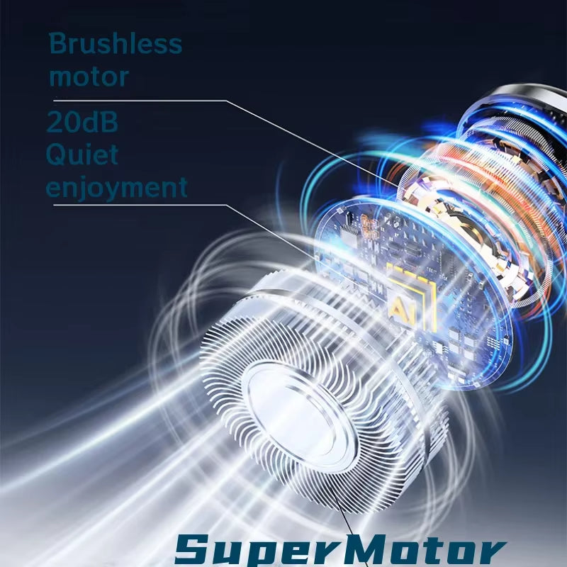 5-Speed Digital Display Neck Fan Portable Air Cooler USB Rechargeable Silent Outdoor Fan With LED Screen For Gym Office Travel