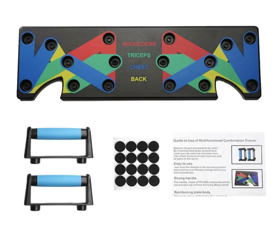 Portable Multifunctional Push-up Board Set With Handles Foldable Fitness Equipment For Chest Abdomen Arms And Back Training