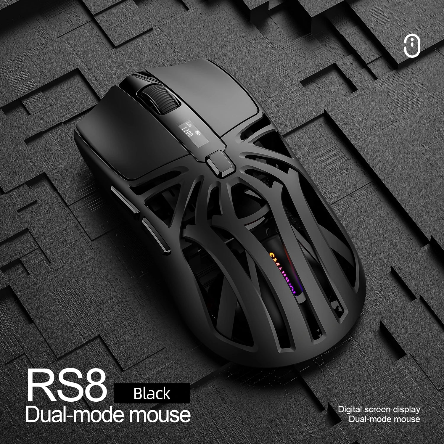 RS8 Bluetooth wireless 2.4g gaming mouse triple-mode lightweight e-sports gaming 1K return rate 10000DPI computer
