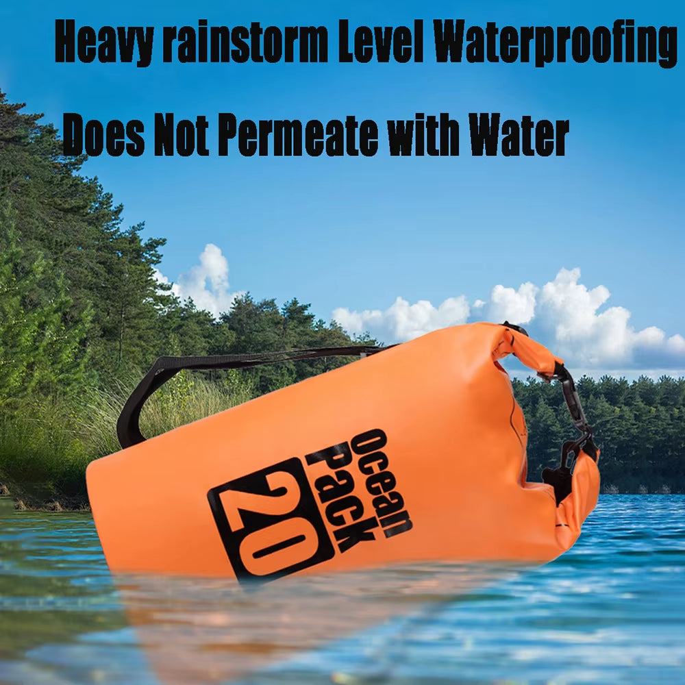 500D Waterproof Swimming Bag Dry Sack 5/10/15/20/30L Waterproof Floating Dry Gear Bags For Boating Fishing Rafting Swimming