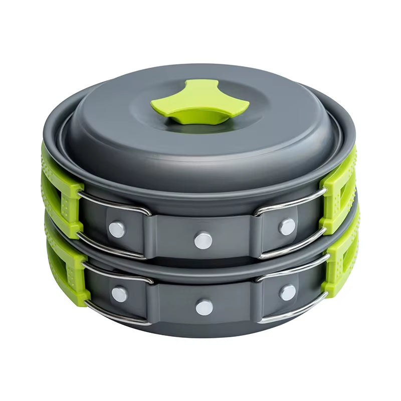 Camping Cookware Set Backpacker's Cooking Set: Portable, Durable Outdoor Cookware with Tableware and Handy Storage Bag