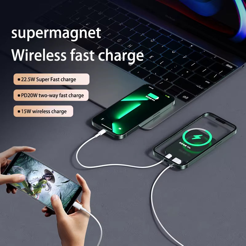 Magnetic Wireless Power Bank 20000mAh 22.5W Fast Charging External Battery for Samsung iPhone for Airplane Travel Powerbank 2025