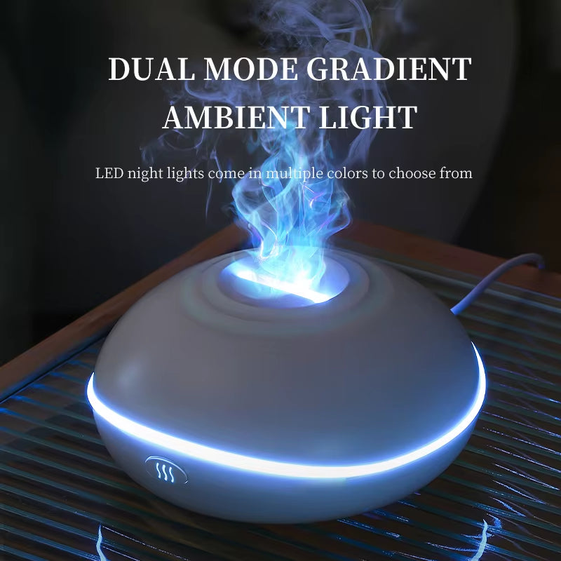 High Quality Aroma Diffuser Essential Oil Lamp 200ml USB Portable Air Humidifier with Color Flame Night Light