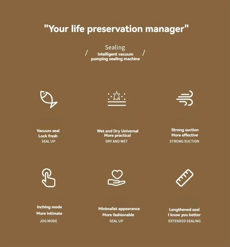 Food Sealing Portable Home Vacuum Kitchen Helper 220V Automatic Packaging Machine Food Vacuum Sealing Machine