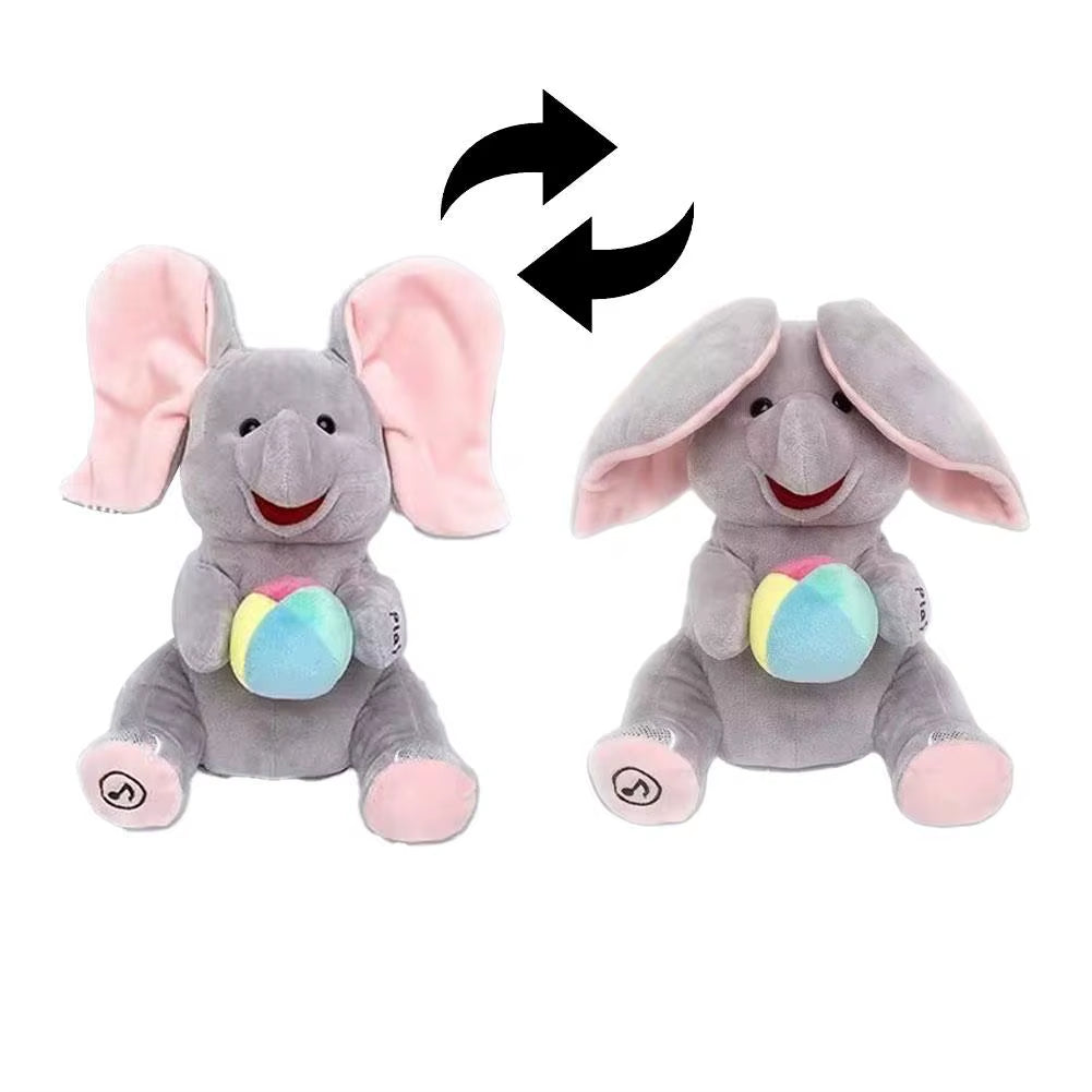 Animated Elephant Toys Plush Elephant with Ears Moving Electric Plush Toy Cute Elephant Stuffed Animal Toy for Baby Gift