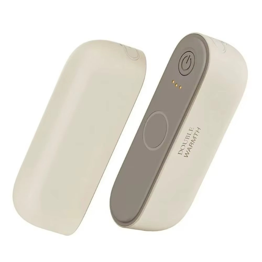 2 in 1 Dual-Palm Hand Warmers Fast Heating Rechargeable Pocket Warm Hand Treasure Detachable Adjustable 3 Temperature Settings