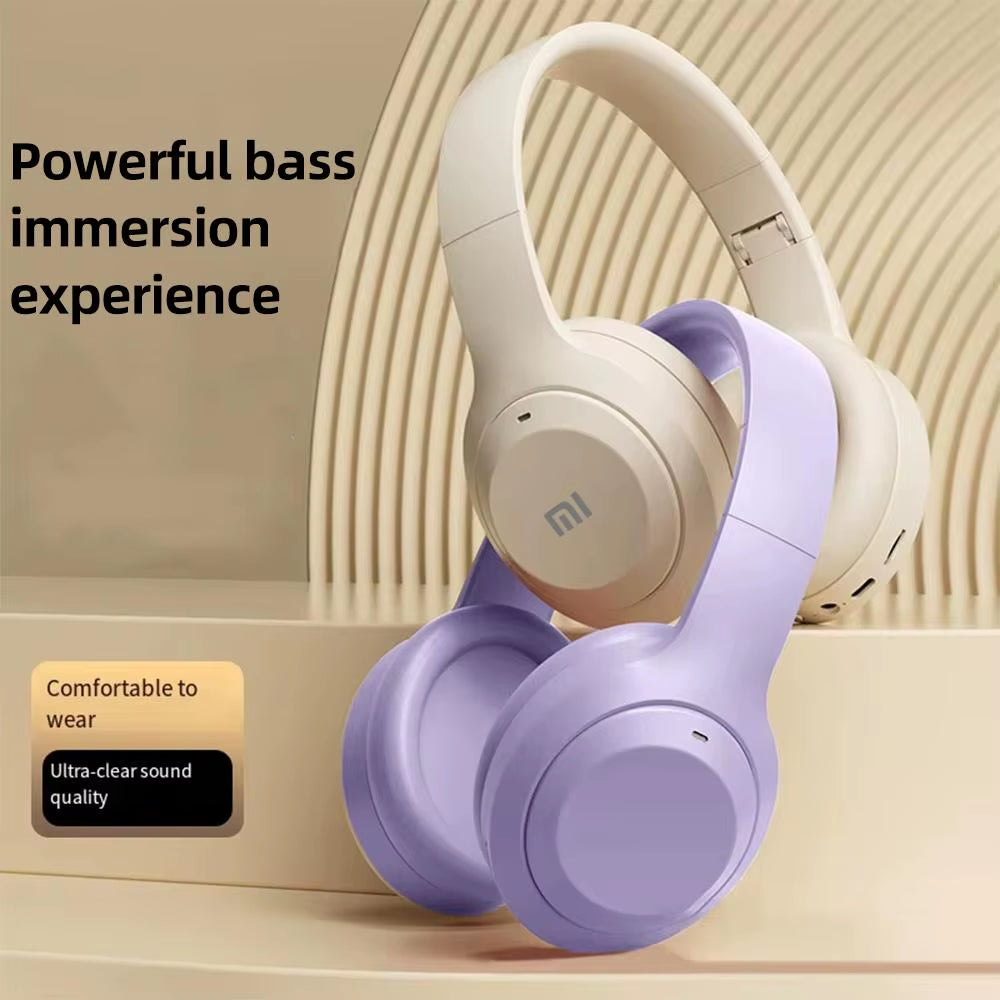 Wireless Headphones Bluetooth 5.3 HiFi Stereo Support tf Card Noise-cancelling Gaming Headphones Foldable with Micro