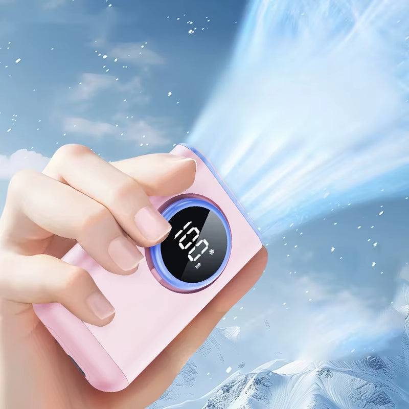 Hanging Neck Fan 3-in-1 Portable Fan Handheld Waist-hanging Neck Fan  Digital Display 100 Levels Aluminum Backpack Handheld Fan