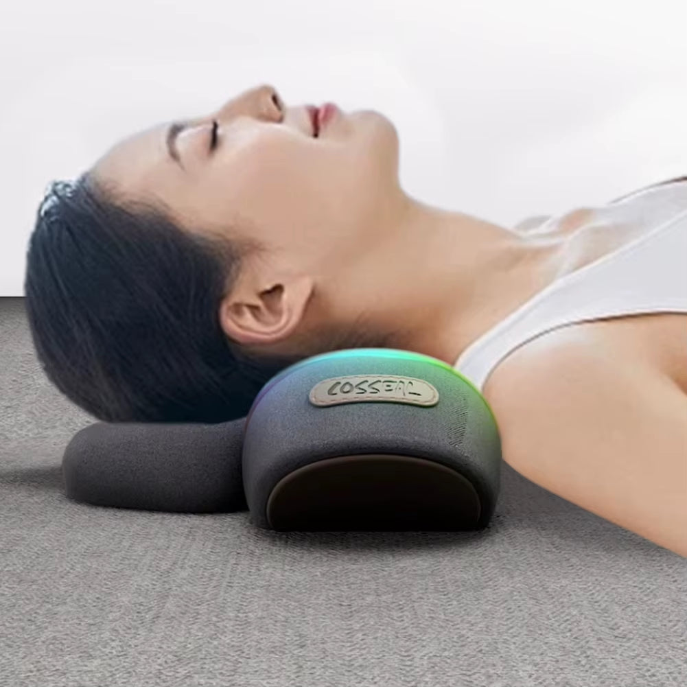 Electric Neck Pillow Ergonomic Memory Foam Pillow Shoulder Massager Pillow Cervical Orthopedic Pillow for Blood Circulation
