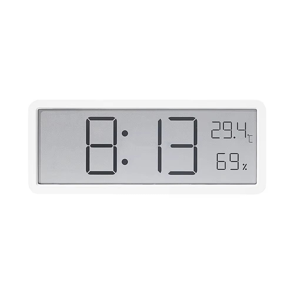 Large Screen LCD Digital Wall Clock Humidity Temperature Electronic Clock 12/24H Format Date Week Display Desktop Clock Bedroom