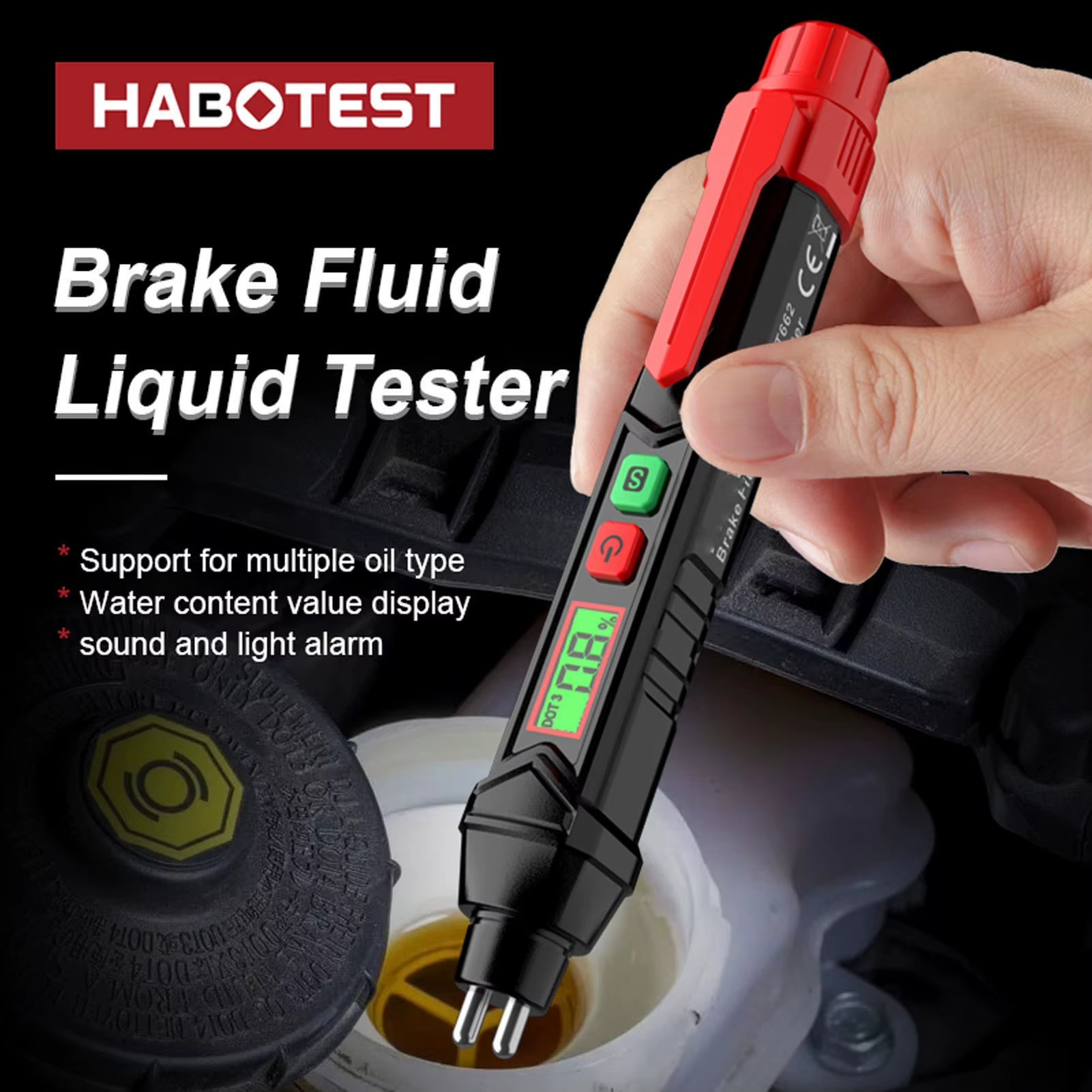 Brake Fluid Liquid Tester Pen Oil Moisture Detector Vehicle Automotive Diagnostic Test Tool