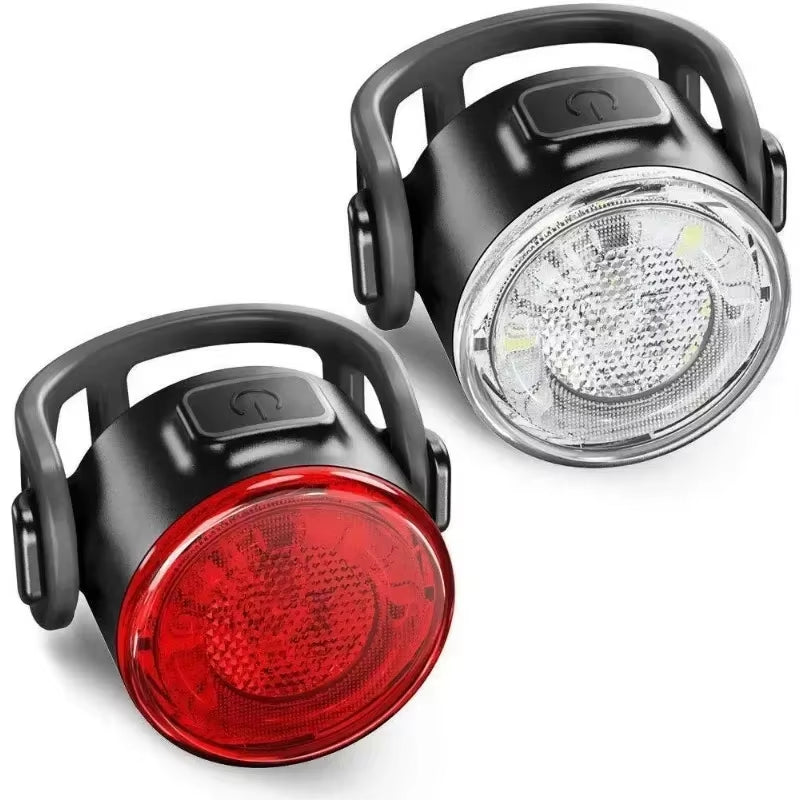 Rechargeable USB Bike Light Set Mini Night Safety Taillight & Headlight Combo LED Bicycle Lamp for Enhanced Visibility Riding