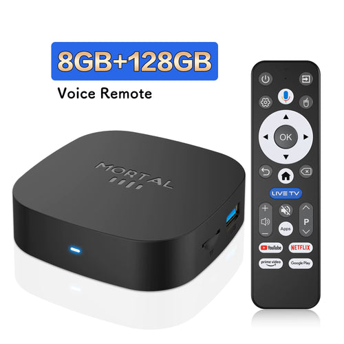 2025 New Android TV Box T1+ Rockchip RK3518 Android 16 8GB RAM 128GB ROM WiFi 6 BT 5.4 Dual UI 8K Ultra HD Smart Media Player