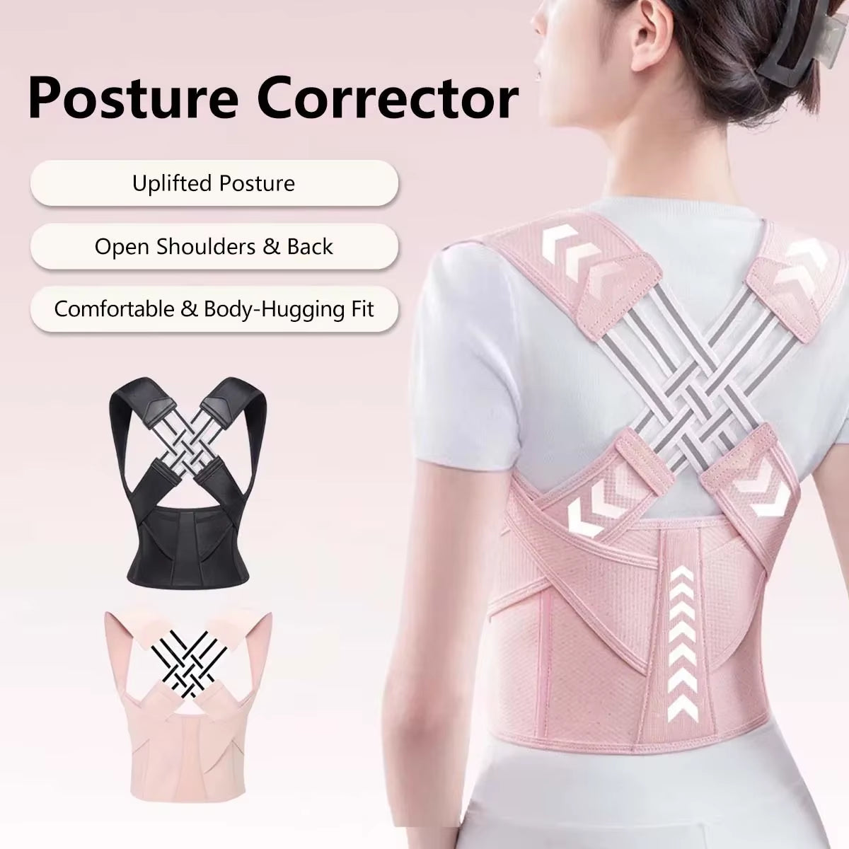 Posture Corrector | Adjustable Back Support Belt for Abdominal Waist Correction,  Spine Alignment Waist Trainer Unisex