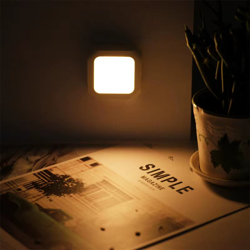 LED Night Lamp Dimmable Warm White Wireless Cabinet Light EU US UK Plug in Night Light for Kids Bedroom Auto Dusk to Dawn Sensor