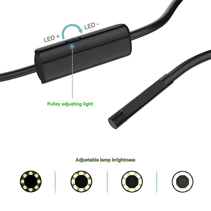 5.5/8MM TYPE-C Android Endoscope Camera IP67 Waterproof 6 LED Adjustable  Borescope Mini Camera for Pipeline Inspection