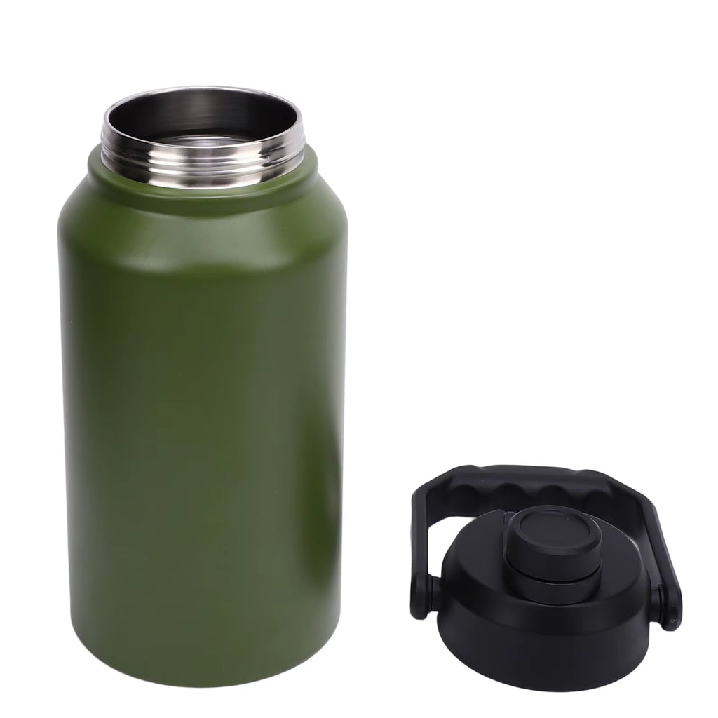 3L Insulated Water Bottle With Lid Handle 316 Stainless Steel Wide Mouth Thermal Mug Keep Cold 48H Hot 24H for Sports Gym